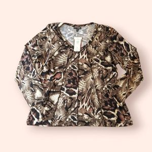 Conrad C snake skin print top XL petite